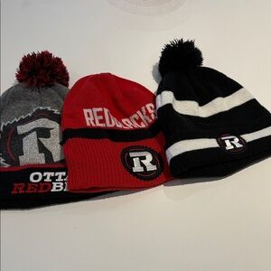 Lot of 3 Ottawa Redblacks Tuques